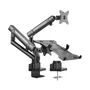 Aisens Soporte de Mesa con Contrapeso Giratorio e Inclinable para Portátil y Monitor de 17 a 32 Pulgadas - Negro